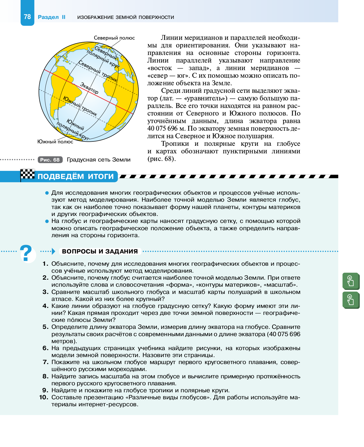 15. Глобус — модель Земли